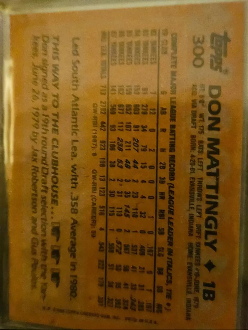 Topps don mattingly